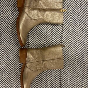Tory Burch Metallic Heeled Boots